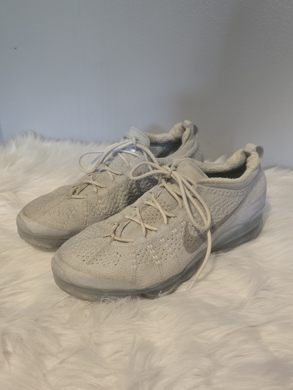 Nike Light Gray 2023 Vapormax Flyknit Sneakers